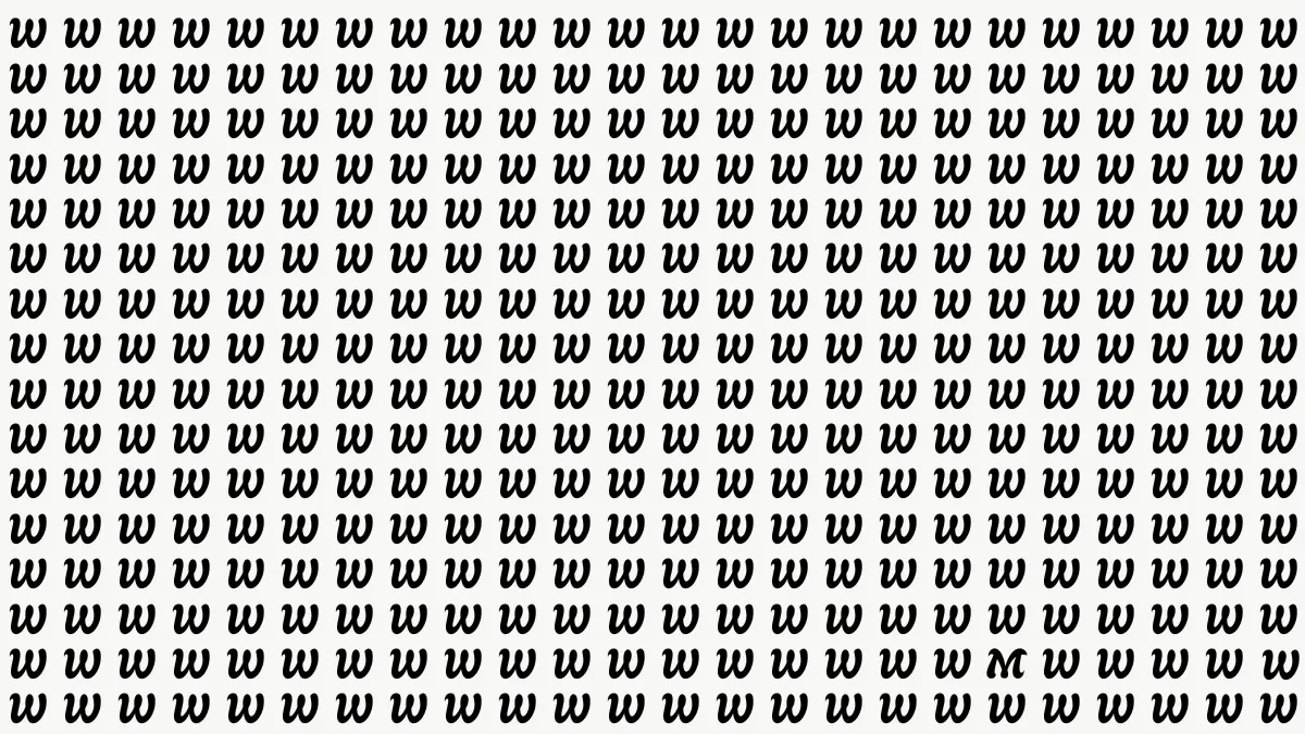 Optical Illusion: Are You A Genius? Within 5 Seconds, Spot The Letter “M” Among “Ws”